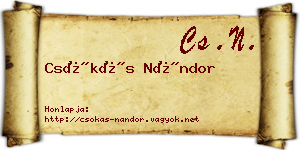 Csókás Nándor névjegykártya