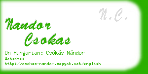 nandor csokas business card