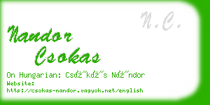 nandor csokas business card